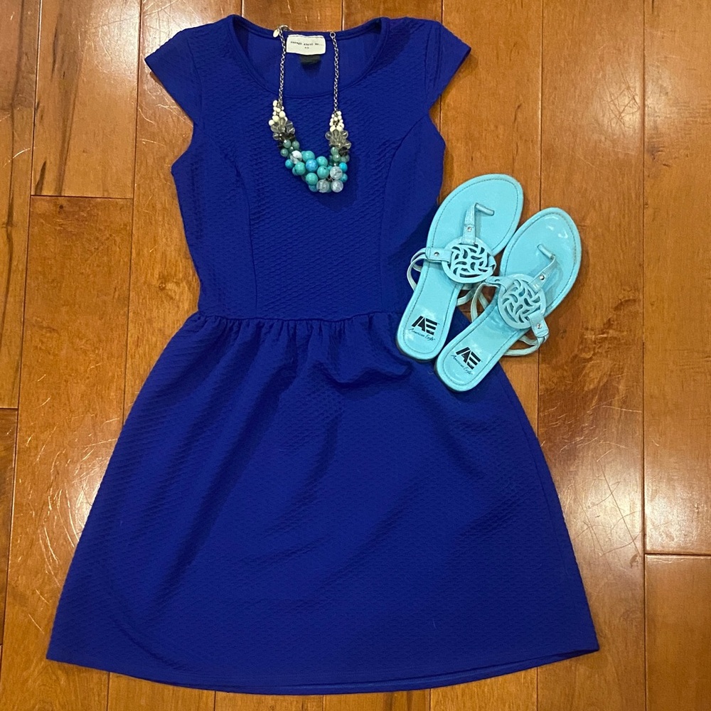 enough about me... Royal Blue Fit & Flare Casual Dress
